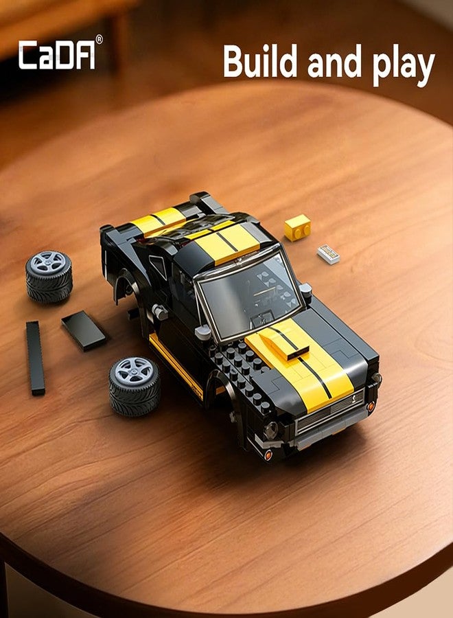 CaDA C51093W Shelby GT350 H Building Block Racing Model, 1:20 Scale, 292 Precision Pieces, High-Performance Aerodynamic Design, Programmable Supercar Track King Collectible - Image 5